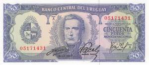 Uruguay 50 Pesos p46a-4 1967